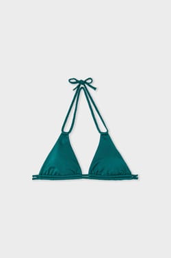 Haut de maillot de bain triangle multi positions &agrave; nouer;${refinementColor}