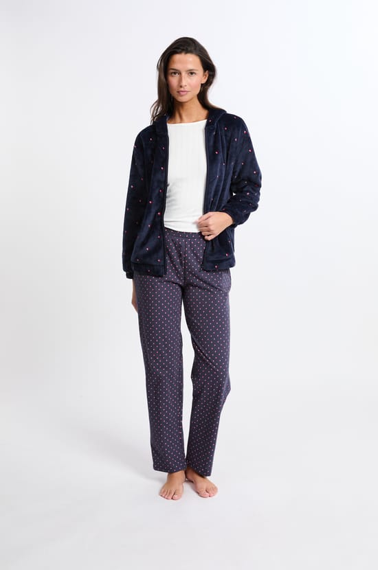 Pyjama 3 pièces à motifs avec coton;${refinementColor}