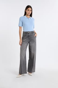Wide Cotton Jeans;${refinementColor}
