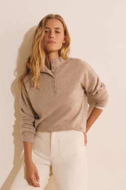 Pull &agrave; manches longues 100% cachemire;${refinementColor}