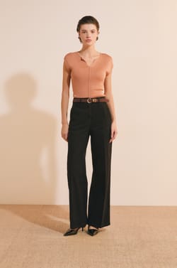 Top &agrave; col V avec coton;${refinementColor}