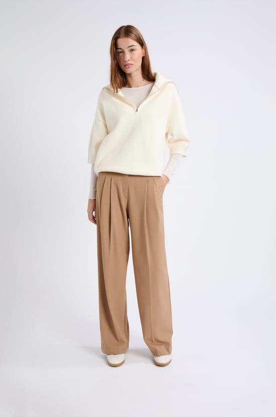 Pantalon large en twill;${refinementColor}