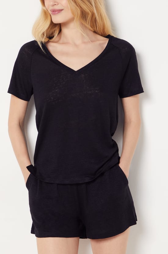 100% Linen Shorts;${refinementColor}