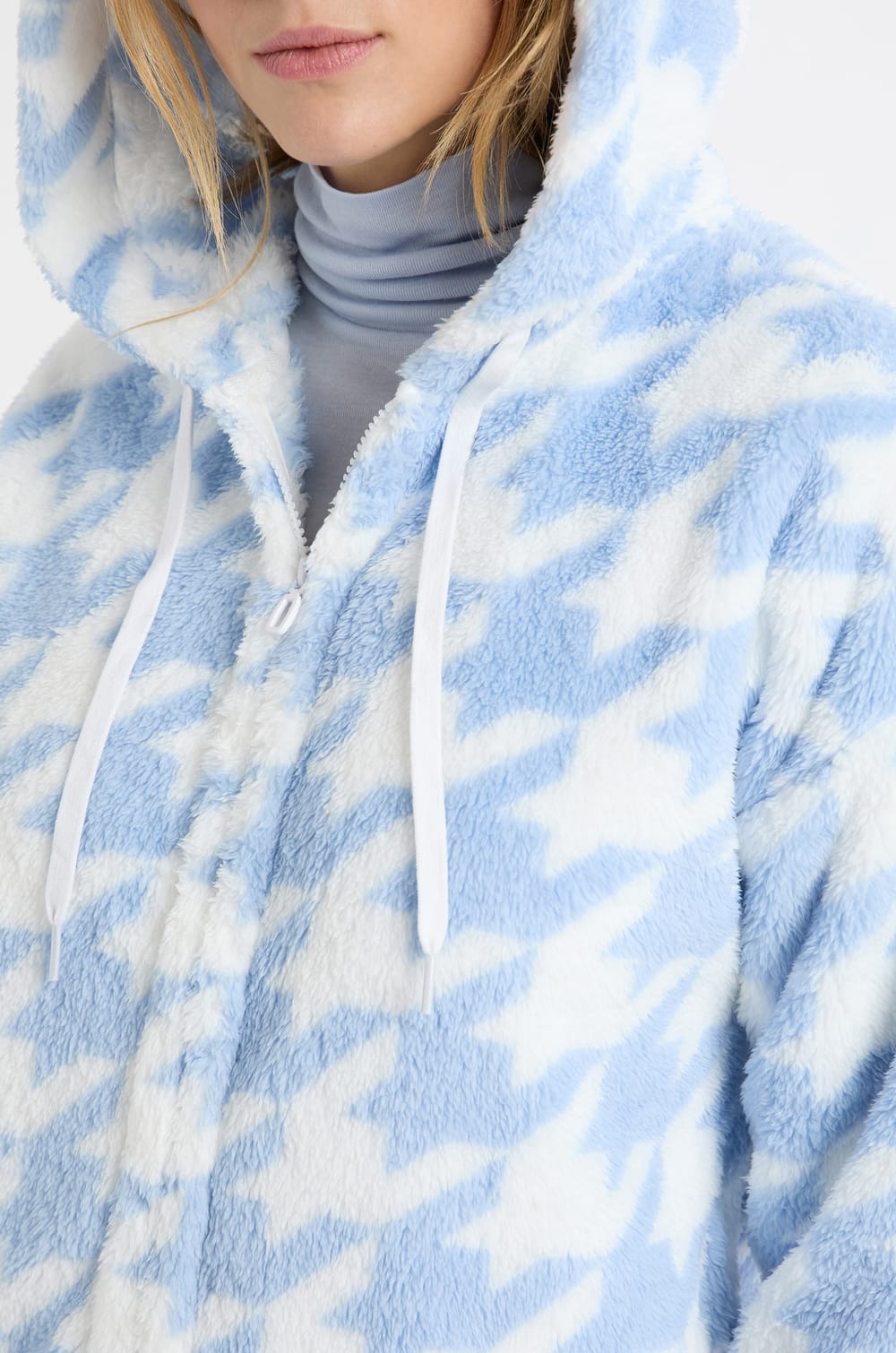 Veste &agrave; motifs effet polaire;${refinementColor}