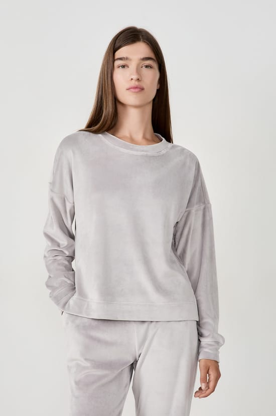 Velvet Pyjama Sweatshirt;${refinementColor}