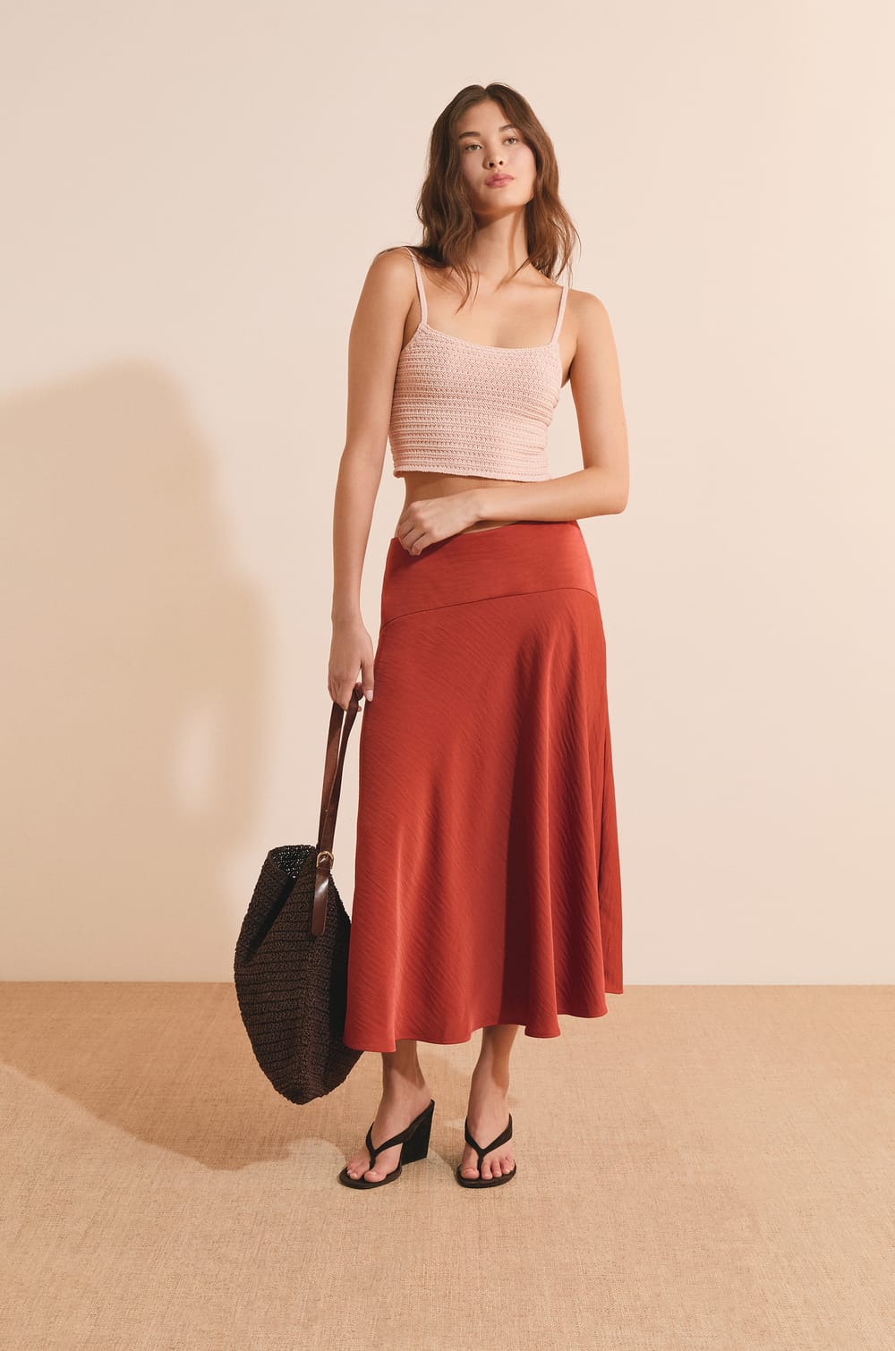Top court sans manches en coton;${refinementColor}