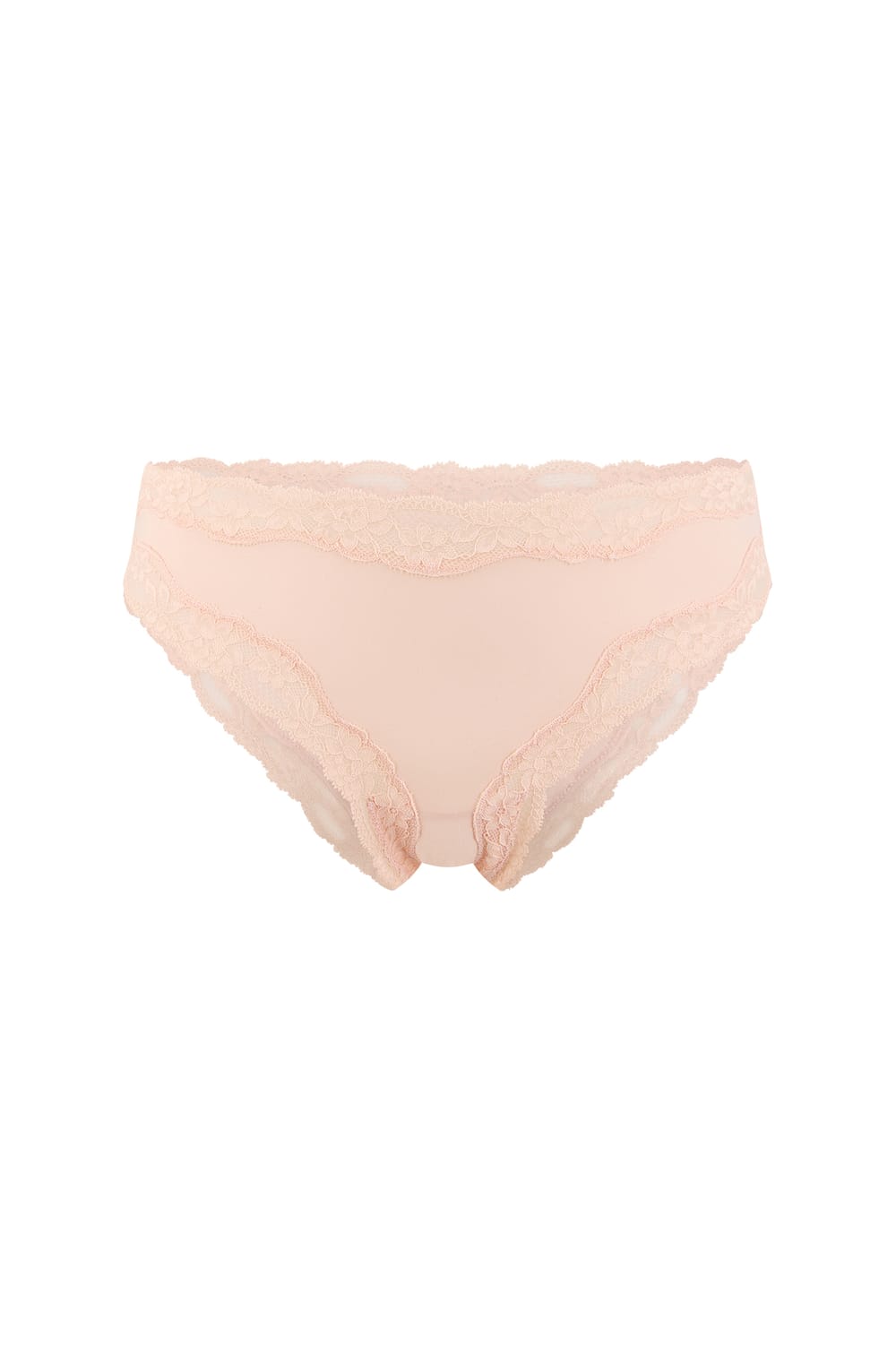 Culotte en microfibre et dentelle;${refinementColor}