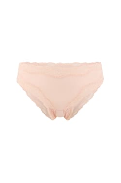 Culotte en microfibre et dentelle;${refinementColor}