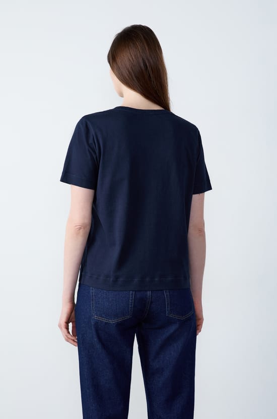 T-shirt manches courtes à col V;${refinementColor}