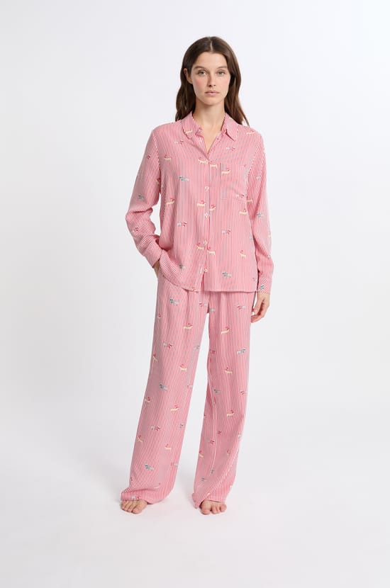Chemise de pyjama à motifs;${refinementColor}