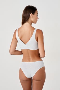 Reversible bralette in stretch organic cotton;${refinementColor}