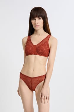 Post-mastectomy wireless bralette with front opening;${refinementColor}