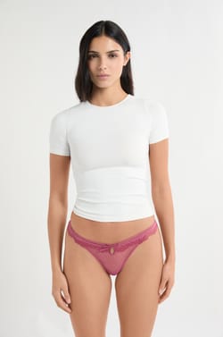 Culotte en tulle et dentelle;${refinementColor}