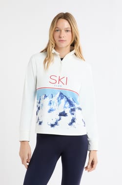 Camiseta de manga larga con estampado «ski club»;${refinementColor}