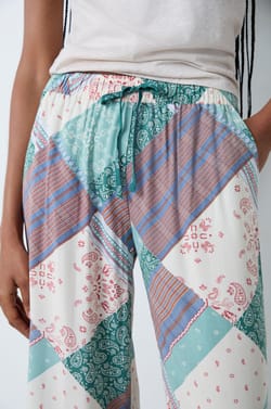 Patchwork Pajama Pant;${refinementColor}