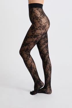 Collant semi-opaque à motifs;${refinementColor}