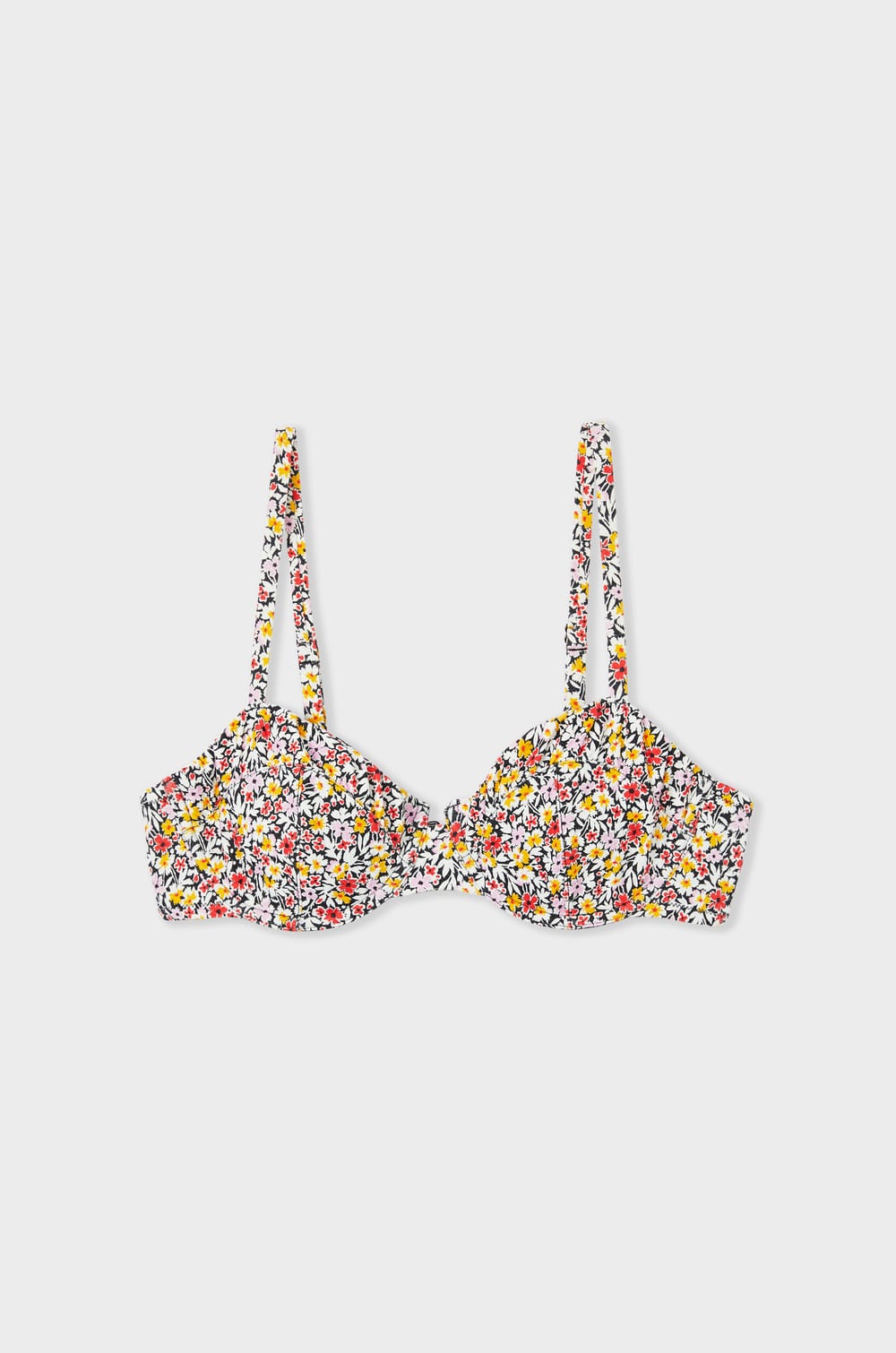 Floral Balconette Bikini Top;${refinementColor}