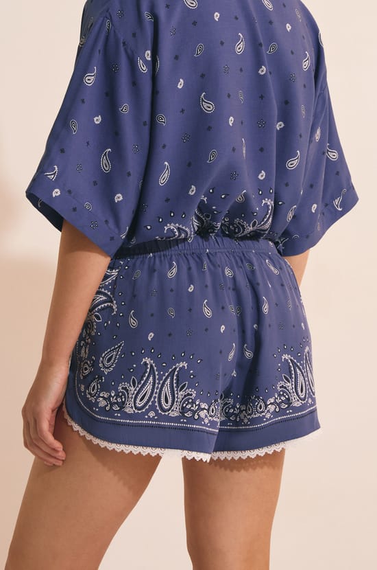 Pantal&oacute;n corto de pijama estampado;${refinementColor}