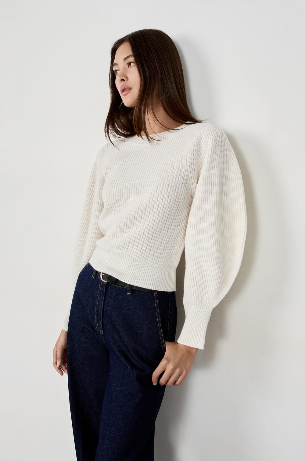 Pull à manches bouffantes;${refinementColor}
