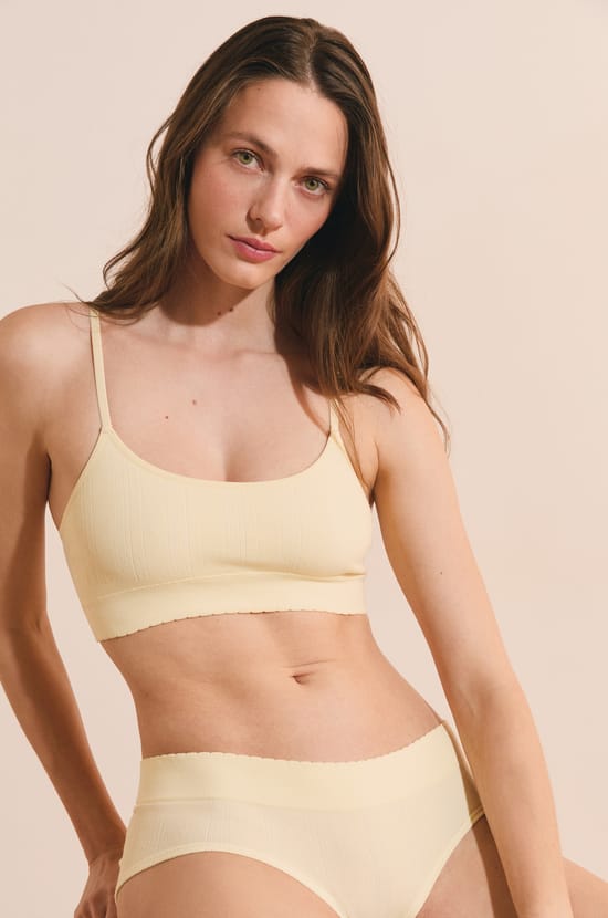 Bralette Bra in Pointelle;${refinementColor}