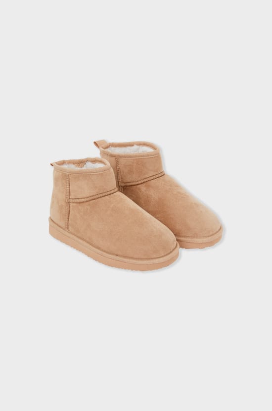 Chaussons bottines fourrés;${refinementColor}