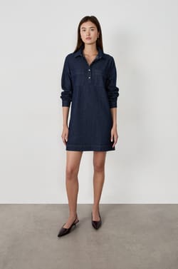 Robe manches longues en coton;${refinementColor}