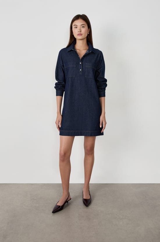 Robe manches longues en coton;${refinementColor}
