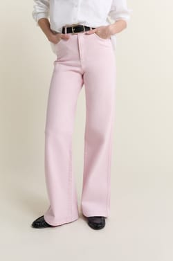 Pantalon droit taille haute;${refinementColor}