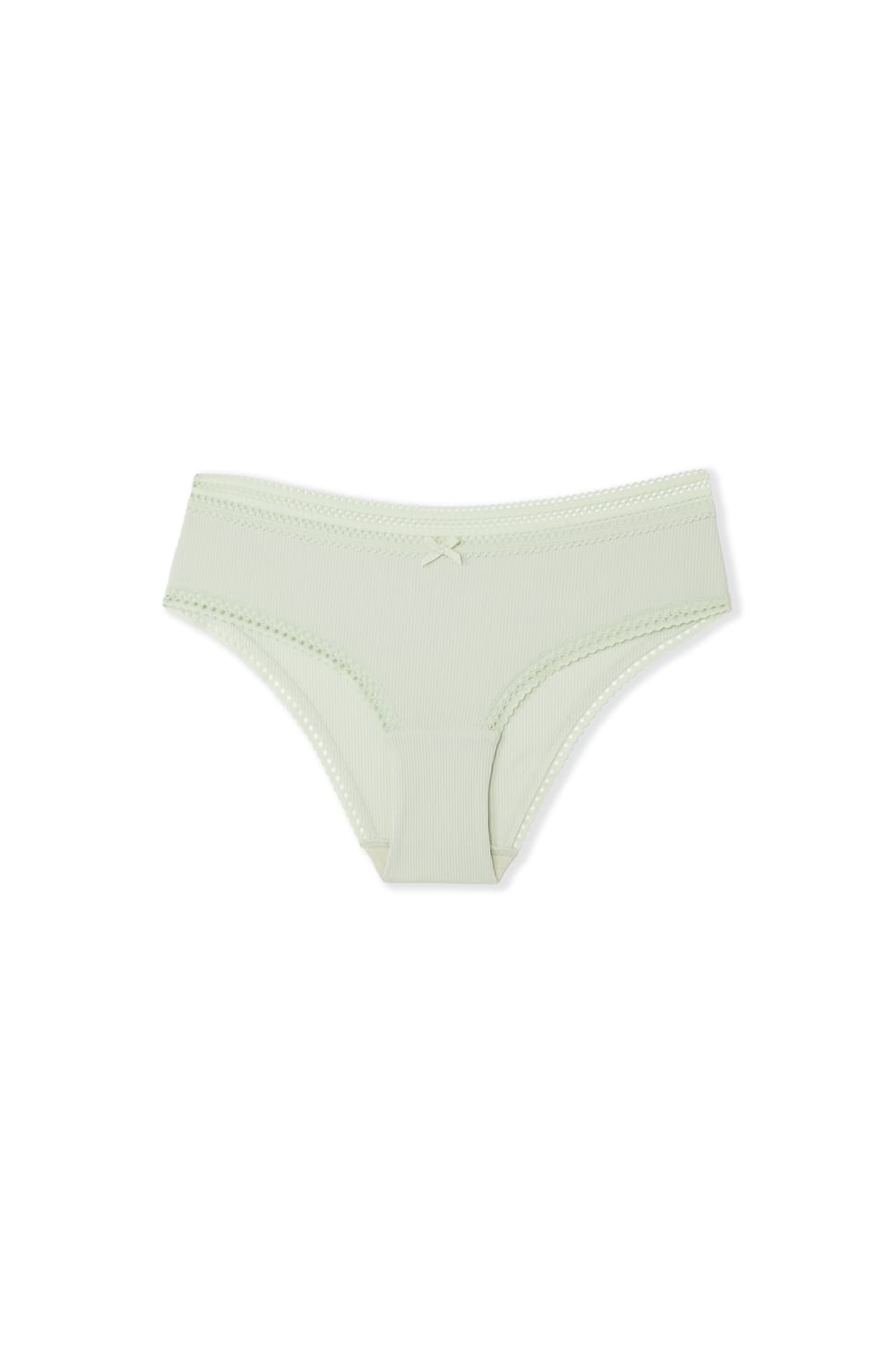 Braga culotte de microfibra con detalles de encaje;${refinementColor}