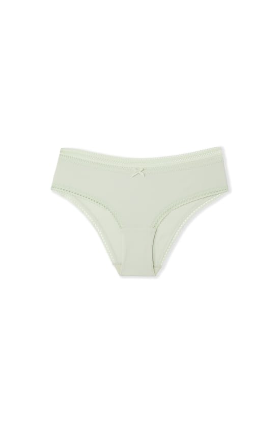 Boyshort in Microfiber with Lace Details;${refinementColor}