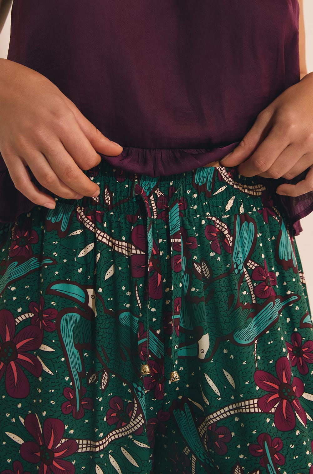 Pantalon de pyjama &agrave; motifs;${refinementColor}