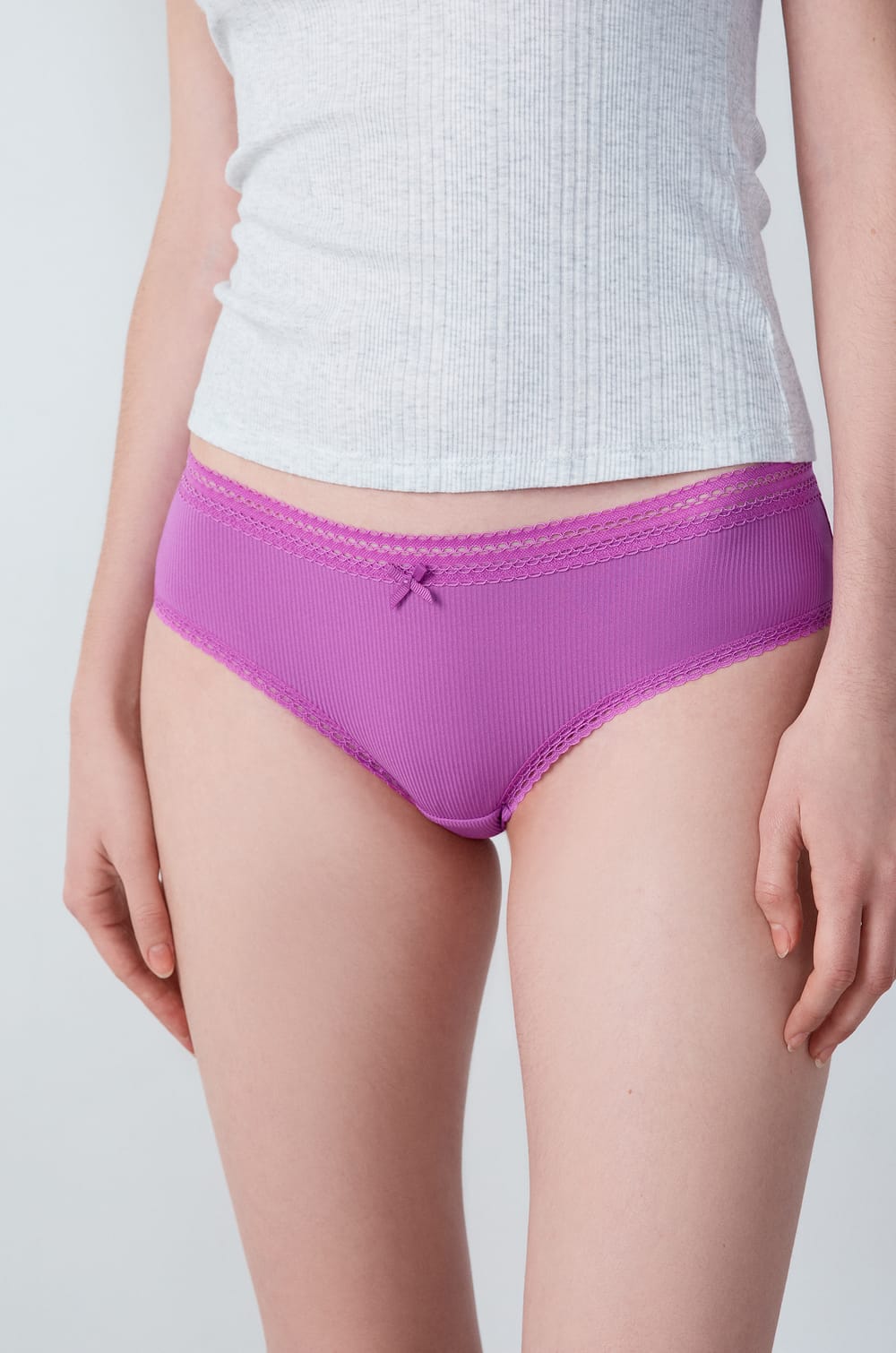 Microfiber Cheeky Panty With Lace Details;${refinementColor}