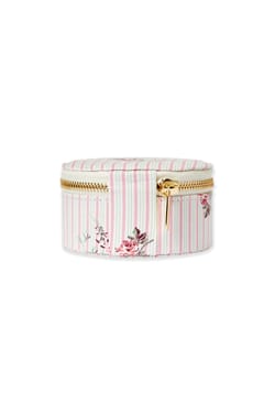 Boite &agrave; bijoux &agrave; rayures et fleurs;${refinementColor}