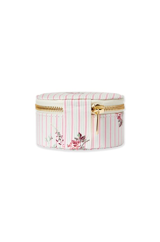 Boite &agrave; bijoux &agrave; rayures et fleurs;${refinementColor}
