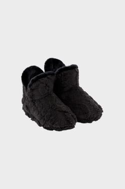 Chaussons bottines en fausse fourrure;${refinementColor}