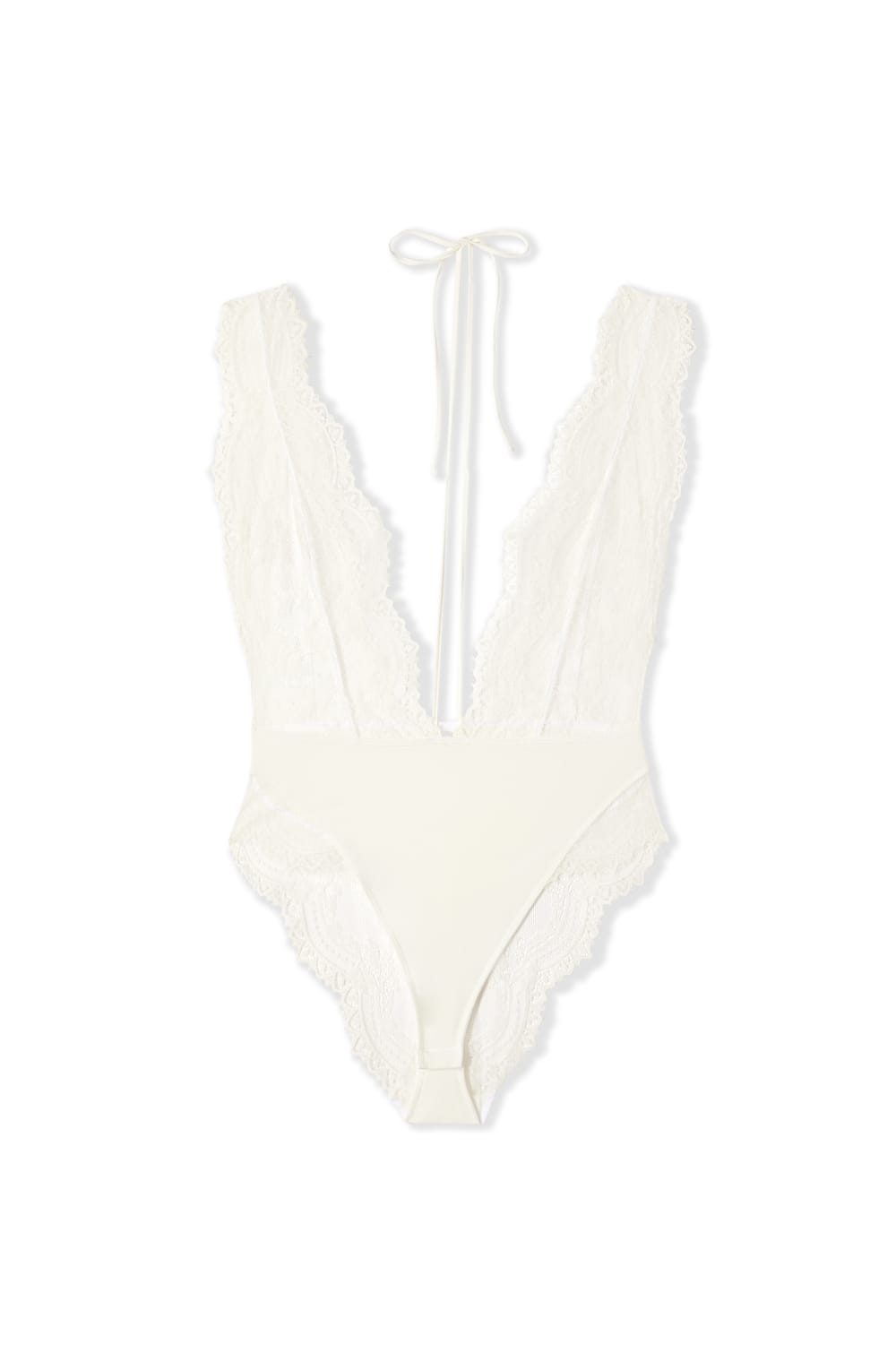 Body avec d&eacute;collet&eacute; en V;${refinementColor}