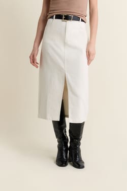 Jupe longue en jean;${refinementColor}