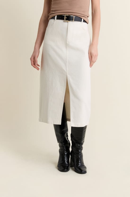 Long Denim Skirt;${refinementColor}