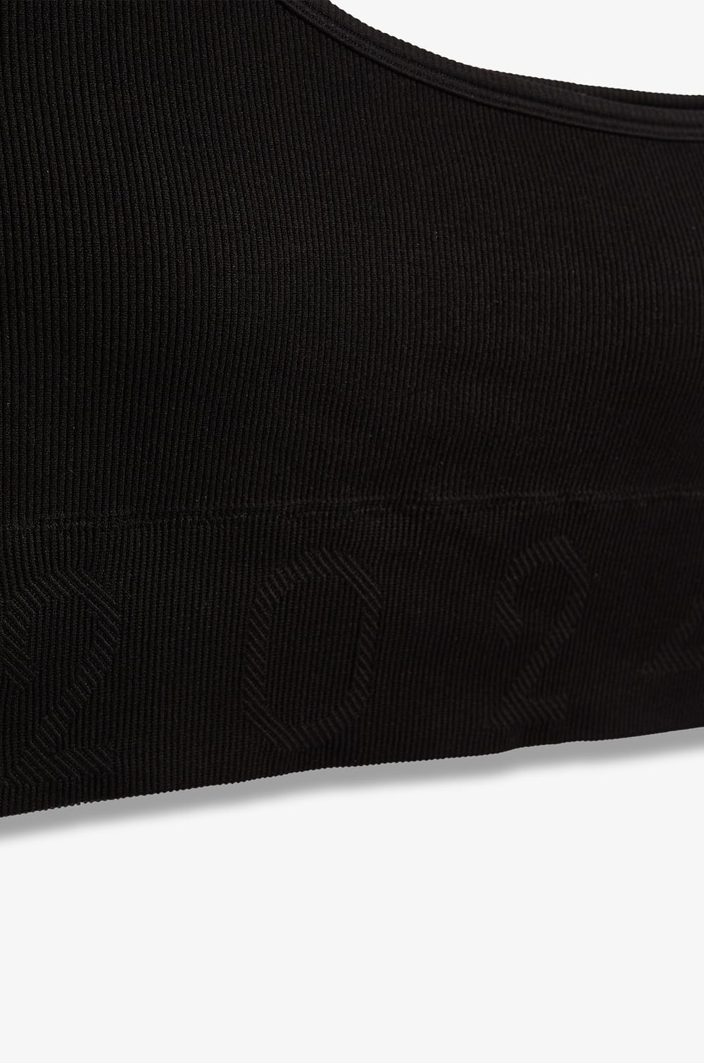 Ribbed Asymmetric Bralette - Light Support;${refinementColor}