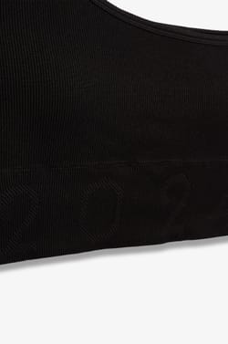 Ribbed Asymmetric Bralette - Light Support;${refinementColor}