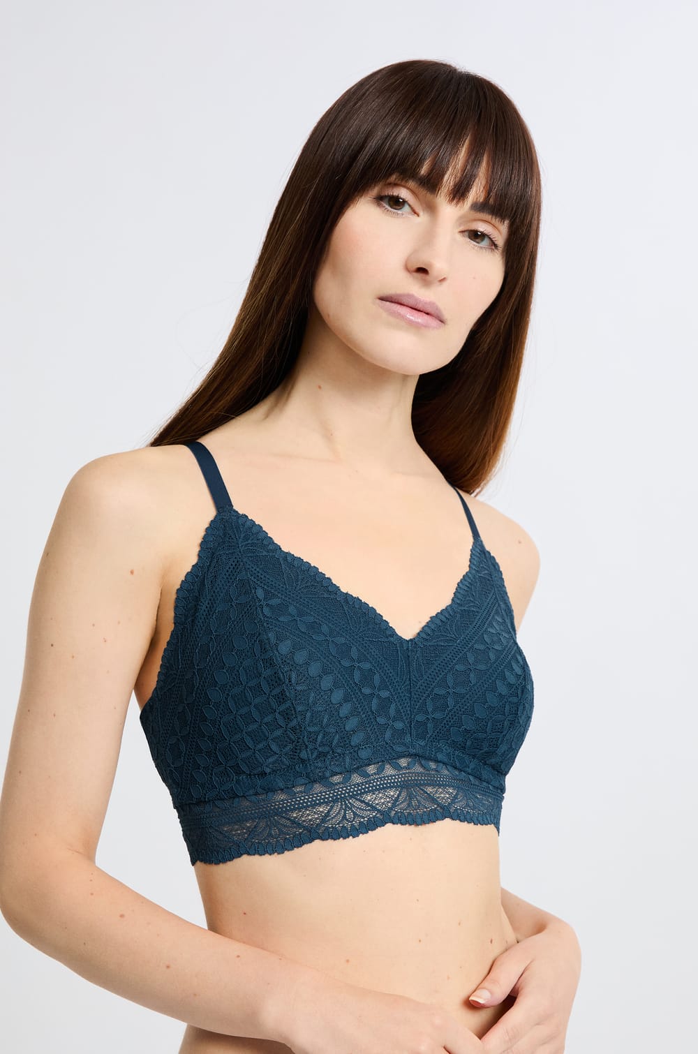 Post-mastectomy wireless triangle bra;${refinementColor}