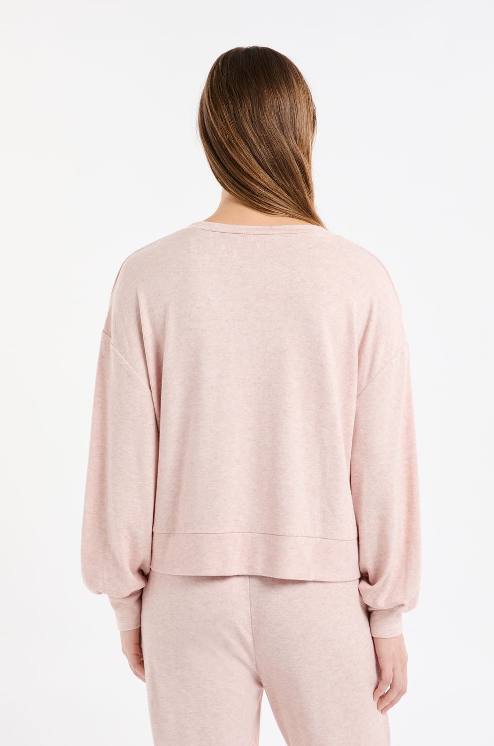 Sweatshirt de pyjama col V;${refinementColor}