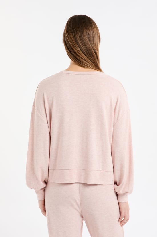 Sweatshirt de pyjama col V;${refinementColor}