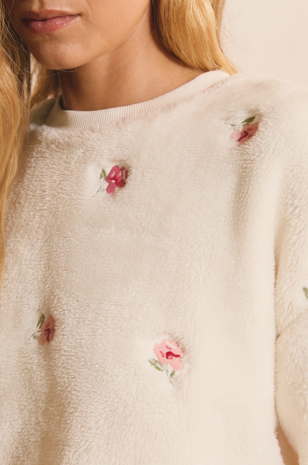 Sweatshirt &agrave; motif floral;${refinementColor}