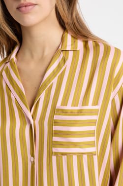 Camisa de pijama bicolor a rayas;${refinementColor}