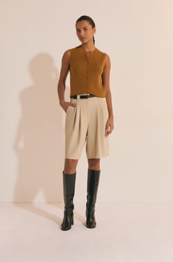 Cardigan sans manches;${refinementColor}