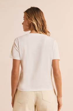 Short-sleeved T-shirt with "life is beautiful" inscription;${refinementColor}