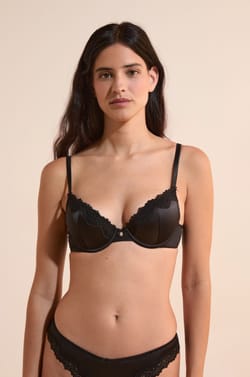 Soutien-gorge N.2 - Le push-up plongeant satin&eacute;;${refinementColor}