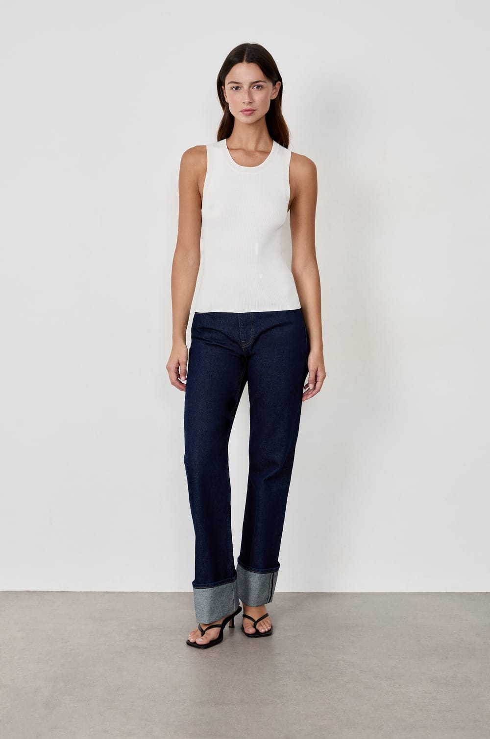 Fine Knit Tank Top;${refinementColor}