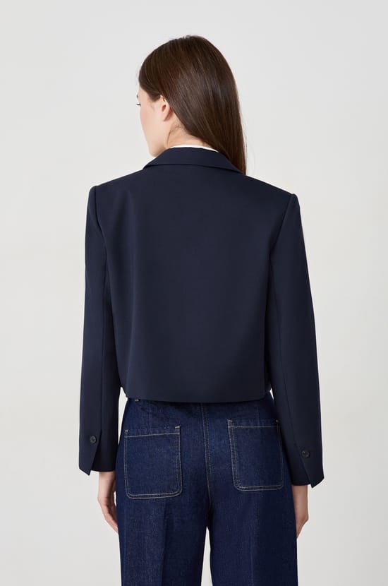 Veste de tailleur courte;${refinementColor}